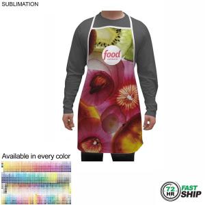 72 Hr Fast Ship - Domestic made Bib Apron, 25x31, No Pockets, Fully Sublimated Background